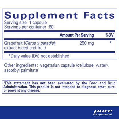 Pure Encapsulations Grapefruit Seed Extract 60 Capsules