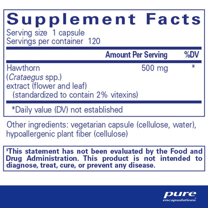 Pure Encapsulations Hawthorn Extract 120 Capsules