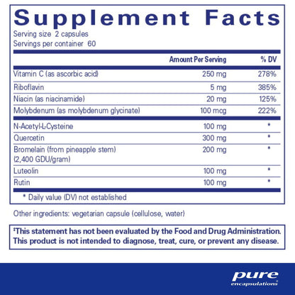 Pure Encapsulations Hist Reset 120 Capsules