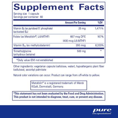 Pure Encapsulations Homocysteine Factors 60 Capsules