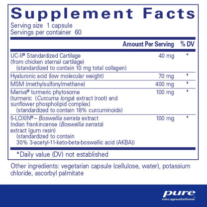 Pure Encapsulations Joint Complex (single dose) 60 Capsules