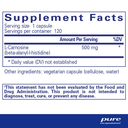 Pure Encapsulations L-Carnosine 120 Capsules