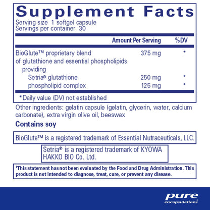 Pure Encapsulations Liposomal Glutathione 30 Capsules