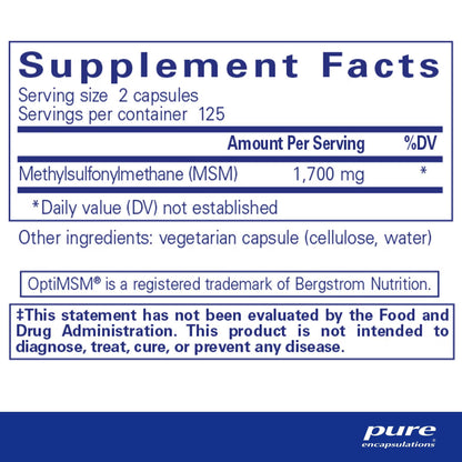 Pure Encapsulations MSM 250 Capsules