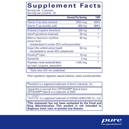 Pure Encapsulations Macular Support Formula 60 Capsules