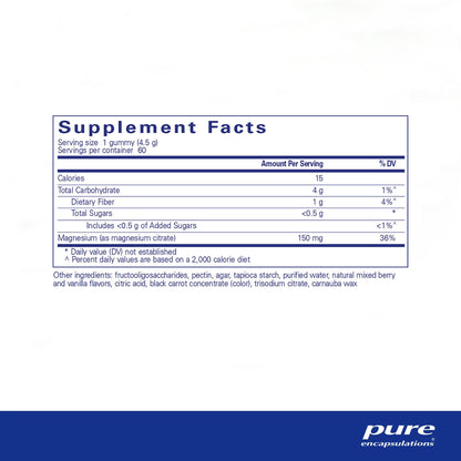 Pure Encapsulations Magnesium Gummy 60 Gummies