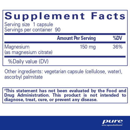 Pure Encapsulations Magnesium (citrate) 90 Capsules