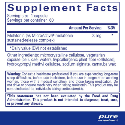 Pure Encapsulations Melatonin-SR 60 Capsules