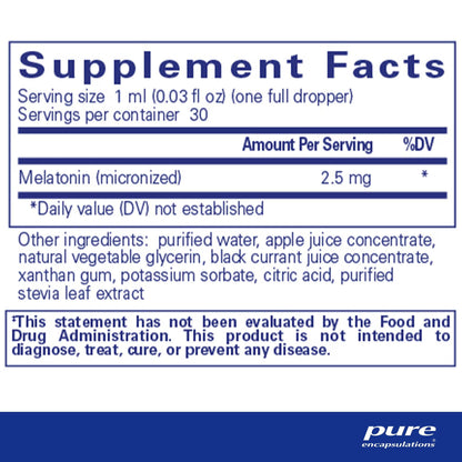 Pure Encapsulations Melatonin Liquid 30ml