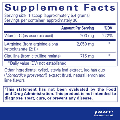 Pure Encapsulations Nitric Oxide Support 162g