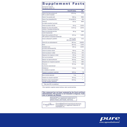 Pure Encapsulations Nutrient 950 A without copper & iron 180 Capsules