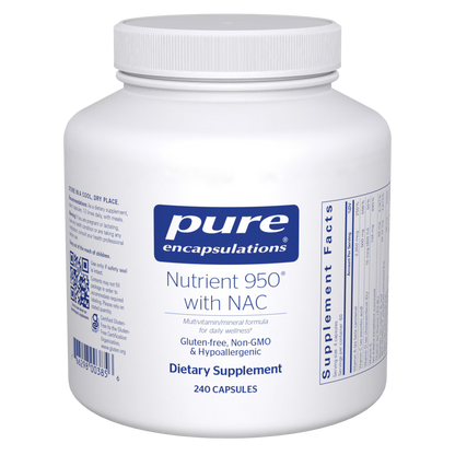 Pure Encapsulations Nutrient 950 with NAC 240 Capsules