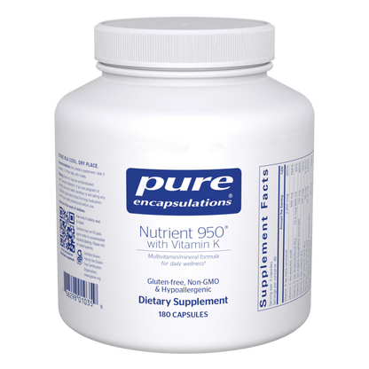 Pure Encapsulations Nutrient 950 with Vitamin K 180 Capsules