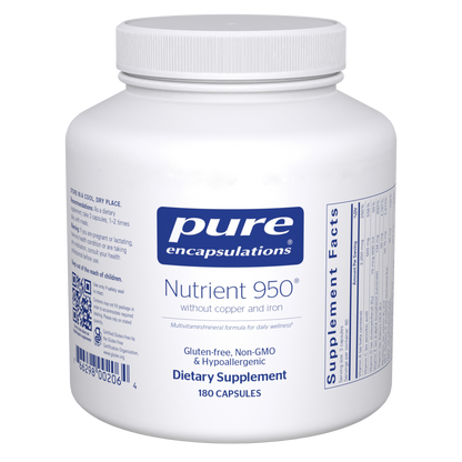 Pure Encapsulations Nutrient 950 without Copper & Iron 180 Capsules