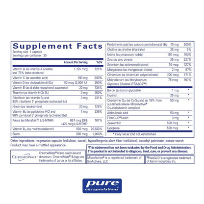Pure Encapsulations O.N.E. Multivitamin 30 Capsules
