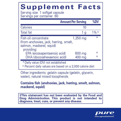 Pure Encapsulations O.N.E Omega 60 Capsules