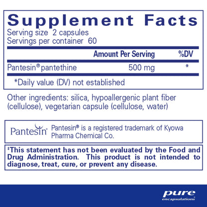 Pure Encapsulations Pantethine 120 Capsules