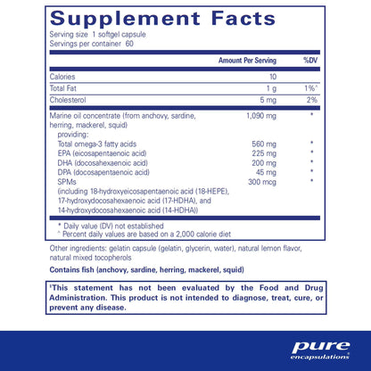 Pure Encapsulations Pro-Resolve Omega 60 Capsules