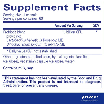Pure Encapsulations ProbioMood Shelf-Stable 60 Capsules