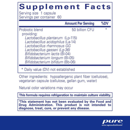 Pure Encapsulations Probiotic 50B 60 Capsules