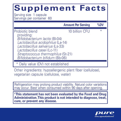 Pure Encapsulations Probiotic G.I. 60 Capsules