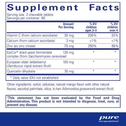 Pure Encapsulations PureDefense Chewables 120 Chewable Tablets