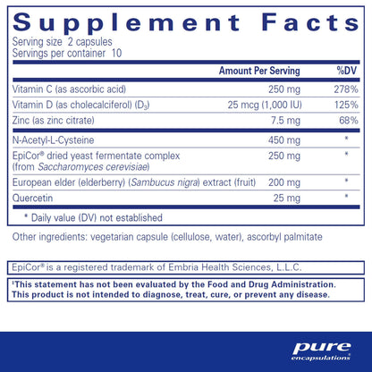 Pure Encapsulations PureDefense w/NAC travel pack 20 Capsules
