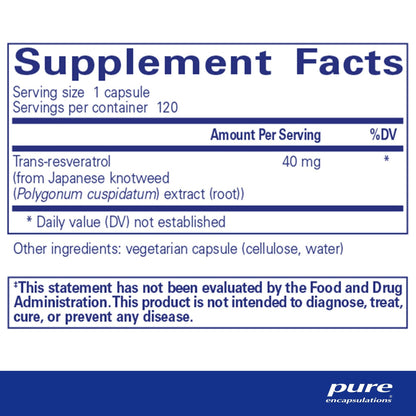 Pure Encapsulations Resveratrol 120 Capsules