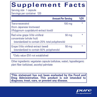 Pure Encapsulations Resveratrol EXTRA 120 Capsules