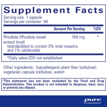 Pure Encapsulations Rhodiola Rosea 90 Capsules
