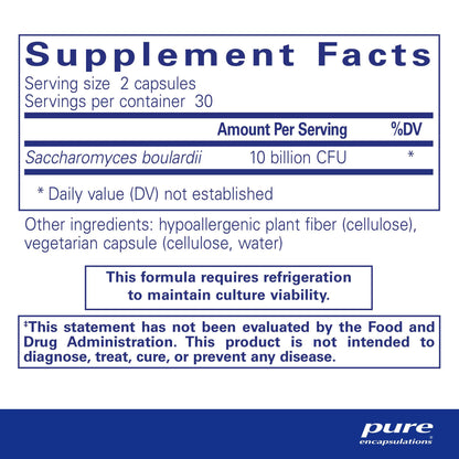 Pure Encapsulations Saccharomyces Boulardii 60 Capsules