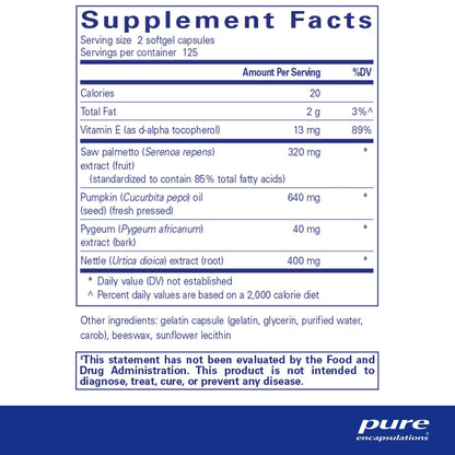 Pure Encapsulations Saw Palmetto Plus 250 Capsules