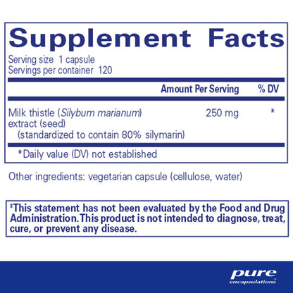 Pure Encapsulations Silymarin 120 Capsules