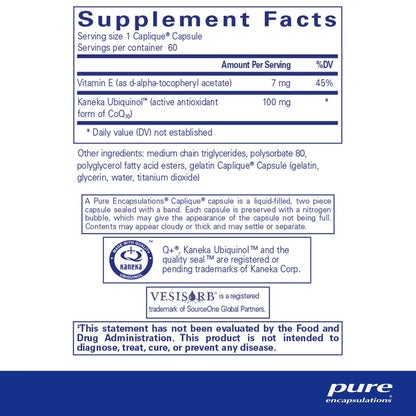 Pure Encapsulations Ubiquinol VESIsorb 60 Capsules