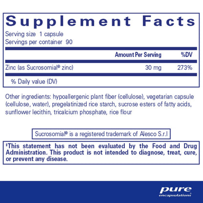 Pure Encapsulations UltraZin Zinc 90 Capsules