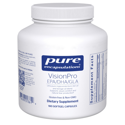 Pure Encapsulations VisionPro EPA/DHA/GLA 180 Capsules