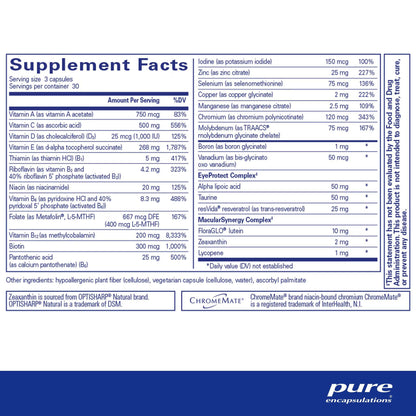 Pure Encapsulations VisionPro Nutrients 90 Capsules