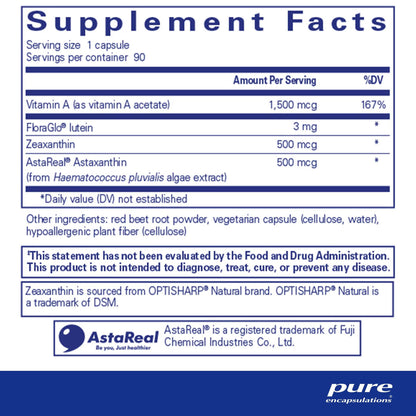 Pure Encapsulations Vitamin A + Carotenoids 90 Capsules