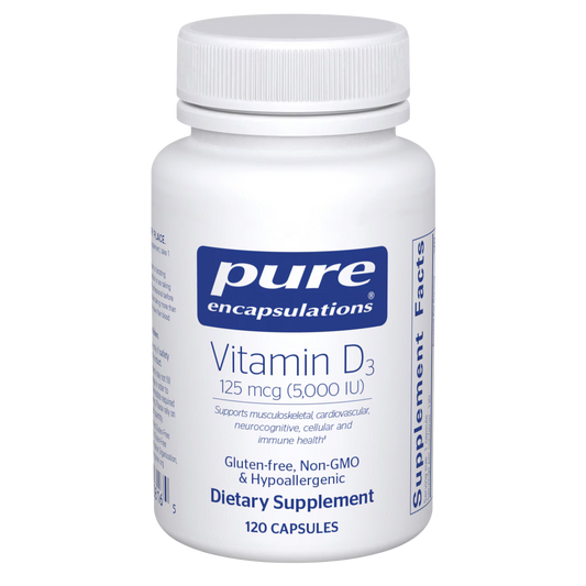 Pure Encapsulations Vitamin D3 125 mcg (5,000 IU) 120 Capsules