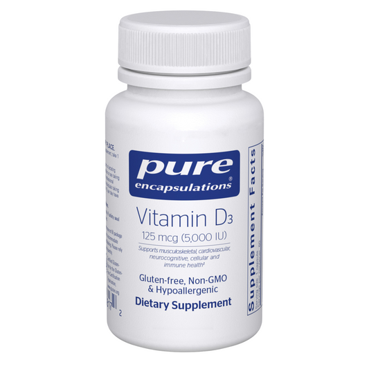 Pure Encapsulations Vitamin D3 125 mcg (5,000 IU) 30 Capsules