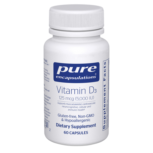Pure Encapsulations Vitamin D3 125 mcg (5,000 IU) 60 Capsules
