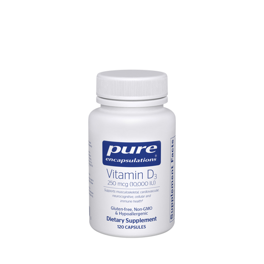 Pure Encapsulations Vitamin D3 250 mcg (10,000 IU) 120 Capsules