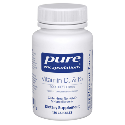 Pure Encapsulations Vitamin D3 & K2 120 Capsules