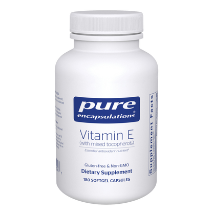Pure Encapsulations Vitamin E (with mixed tocopherols) 180 Capsules