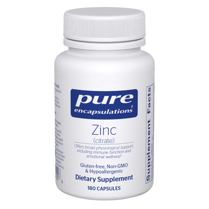 Pure Encapsulations Zinc (citrate) 180 Capsules