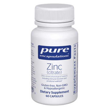 Pure Encapsulations Zinc (citrate) 60 Capsules