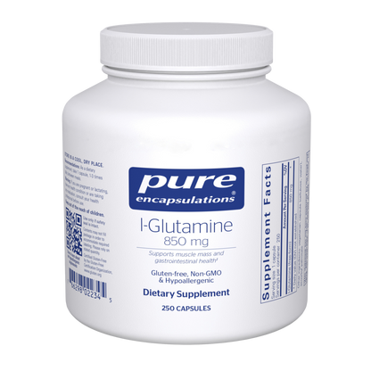 Pure Encapsulations L-Glutamine 850mg 250 Capsules