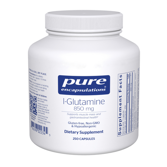 Pure Encapsulations L-Glutamine 850mg 250 Capsules