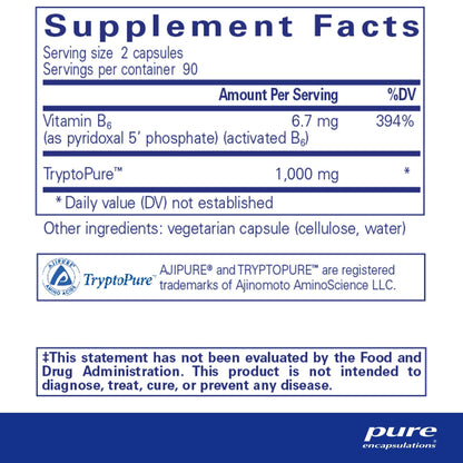 Pure Encapsulations L-Tryptophan 180 Capsules