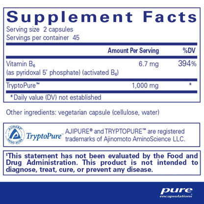 Pure Encapsulations L-Tryptophan 90 Capsules